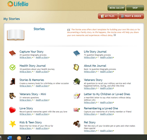Picture of LifeBio.com Account- Lifetime Membership