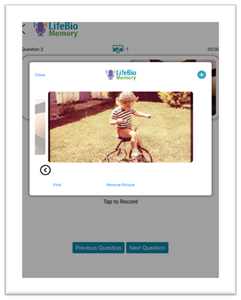 Picture of LifeBio Memory App